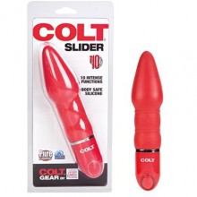Анальный стимулятор «Colt Vibrating Slider Red», SE-6904-20-2, бренд CalExotics, из материала Силикон, коллекция Colt Gear Collection, цвет Красный, длина 14 см.