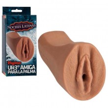 Ручной мастурбатор-вагина «Noches Latinas Vagina», Doc Johnson 5705-01-BX, из материала UR3, цвет Шоколадный, длина 12 см.