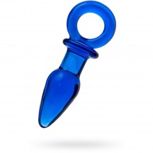 Анальный массажер из стекла, Sexus Glass 912252, цвет Синий, длина 7 см.
