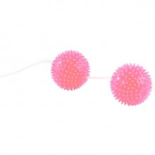 Вагинальные шарики «Love Balls», цвет розовый, Baile BI-014036PK, из материала TPR, диаметр 3.6 см.