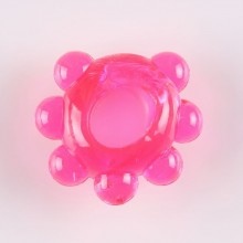 Кольцо на член «Цветок», White Label 47211, из материала ПВХ, цвет Розовый, диаметр 1.5 см.