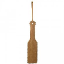 Кожаная шлепалка Ouch «Paddle», цвет коричневый, Shots Media SH-OU161BRN, длина 32 см.