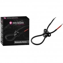 Электростимулятор-лассо эрекционное «Heavenly Henry», Mystim 46581, бренд Mystim GmbH, цвет Черный, длина 12 см.