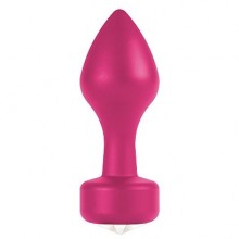 Пробка анальная со стразом «Elegant ButtPlug Pink», цвет розовый, Shots Media SH-OU012PNK, из материала Пластик АБС, коллекция Ouch!, длина 83 см.