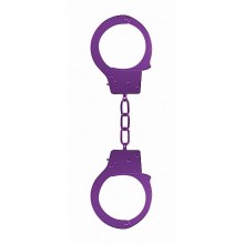 Металлические наручники OUCH «Begginers Handcuffs», цвет фиолетовый, SH-OU001PUR, бренд Shots Media