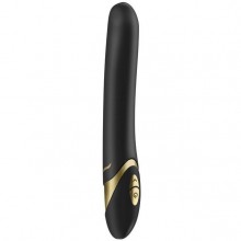 Классический интимный вибромассажер OVO «F8 Vibrator Black Gold», цвет черный, длина 20 см.