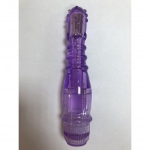 Гелевый интимный вибромассажер «Crystal Dewdrops vibe», цвет фиолетовый, 83051, бренд Aphrodisia, длина 18 см.