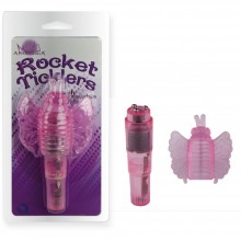 Мини-вибратор бабочка Pocket Rocket «Ticklers Butterfly Vibe», цвет розовый, 23003, бренд Aphrodisia, из материала TPR