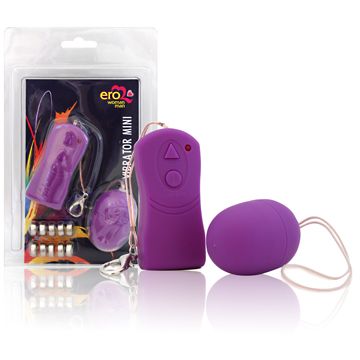 Виброяйцо с дистанционным управлением «Vibrator Mini», цвет фиолетовый, EE-10116, коллекция Erowoman - Eroman, диаметр 3 см.