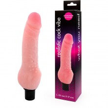 Недорогой реалистичный вибратор для женщин «Realistic Cock Vibe», цвет телесный EE-10055, бренд Bior Toys, из материала TPR, длина 19.5 см.