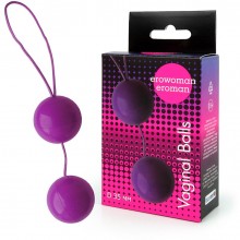 Простые вагинальные шарики «Balls», цвет фиолетовый, диаметр 35 мм, EE-10097v, из материала Пластик АБС, диаметр 3.5 см.