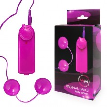 Шарики вагинальные с вибрацией, цвет фиолетовый, EE-10183-5v, бренд Bior Toys, коллекция Erowoman - Eroman, диаметр 3.5 см.