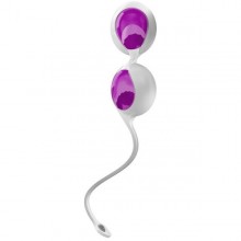 Вагинальные шарики из силикона OVO «L1 Love Balls White Light Violet», L1-8, цвет Сиреневый, длина 9.5 см.