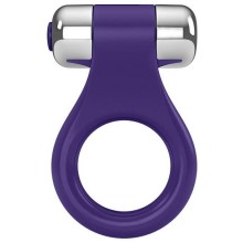 Эрекционное кольцо с вибропулей OVO «B1 Vibrating Ring Lilac Chrome», цвет фиолетовый, из материала Силикон, диаметр 2.4 см.