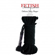«Deluxe Silky Rope» веревка для фиксации, цвет черный, PipeDream 3865-23 PD, из материала Хлопок, коллекция Fetish Fantasy Series, 10 м.