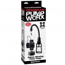 Вакуумная помпа PipeDream «Deluxe Vibrating Power Pump» с вибрацией для мужчин, PD3271-23, коллекция Pump Worx, длина 20 см.