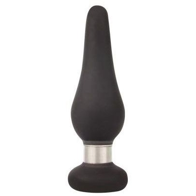 Анальная втулка Sex Expert, цвет черный, длина 8.5 см, диаметр 3 см, SEM-55051, из материала Силикон, длина 8.5 см.