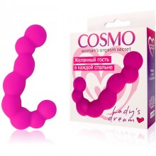 Оригинальный стимулятор-фаллос Cosmo для женщин, длина 120 мм, диаметр 22x24x28 мм, цвет розовый, CSM-23019, бренд Bior Toys, из материала Силикон, длина 12 см.