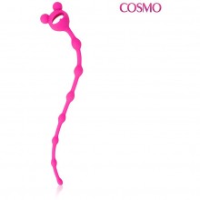 Цепочка анальная Cosmo, длина 230 мм, диаметр 8x10x13 мм, цвет розовый, CSM-23025, бренд Bior Toys, из материала Силикон, длина 23 см.