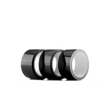 Набор бондажных лент «Bondage Tape» из 3 штук, цвет черный, SH-OUBT001PACKBLK, бренд Shots Media, из материала ПВХ