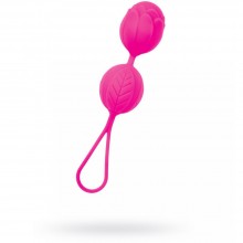 Вагинальные шарики на силиконовой сцепке ToyFa, цвет розовый, 764001, длина 9 см.