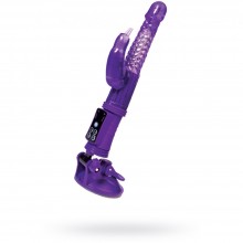 Вагинальный вибратор «A-Toys High-Tech Fantasy» с клиторальным стимулятором, ToyFa 765012, из материала TPR, цвет Фиолетовый, длина 24 см.