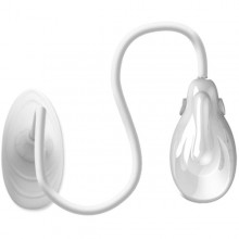 Помпа «Passionate Lover» для стимуляции клитора и малых половых губ, с вибратором, BI-014096-2, цвет Белый, длина 11 см.