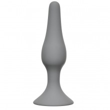 Анальная пробка «Slim Anal Plug Large Grey» Backdoor Edition, Lola Toys 4205-03Lola, из материала Силикон, цвет Серый, длина 12.5 см.
