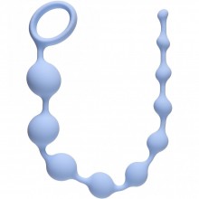 Анальная цепочка с кольцом «Long Pleasure Chain Blue», Lola Toys 4103-02Lola, из материала Силикон, цвет Голубой, длина 35 см.