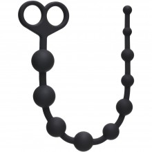 Анальная цепочка «Orgasm Beads Black», цвет черный, Lola Toys 4201-01Lola, из материала Силикон, коллекция Backdoor Black Edition, длина 33.5 см.
