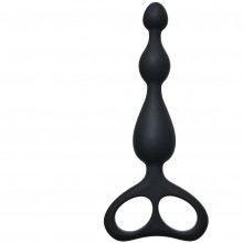 Анальная цепочка с удобной ручкой «Ultimate Beads Black», Lola Toys BackDoor Edition 4203-01Lola, из материала Силикон, длина 17 см.