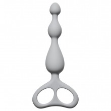 Анальная цепочка с удобной ручкой «Ultimate Beads Grey», Lola Toys BackDoor Edition 4203-03Lola, из материала Силикон, цвет Серый, длина 17 см.
