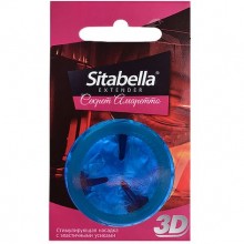 Насадка-презерватив стимулирующая «Sitabella Extender 3D Секрет Амаретто», 1415, бренд СК-Визит, из материала Латекс, цвет Синий, диаметр 5.4 см.