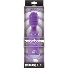 Вибромассажер для женщин с усиленной вибрацией «PowerPlay - BoomBoom Power Wand - Purple», NSN-0316-45, бренд NS Novelties, из материала Силикон, длина 18.5 см.