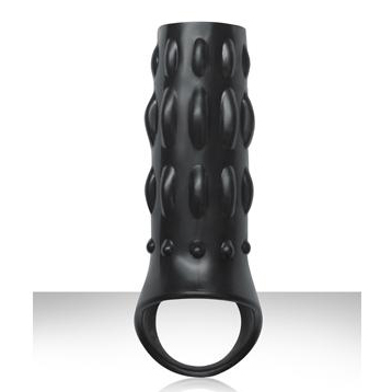 Renegade «Power Cage Black» насадка на пенис с открытой головкой фактурная, NSN-1115-23, из материала TPE, длина 16 см.