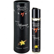 Ванильное массажное масло «Massage Oil Vanilla», объем 59 мл, Plaisir Secret 826008, из материала Масляная основа, 59 мл.