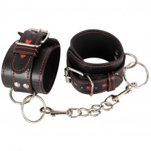 Bad Kitty «Handfesseln» наручники с фиксацией цепочкой на 2-х карабинах, из материала Полиуретан, цвет Черный, One Size (Р 42-48)