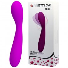 Женский вагинальный вибратор «Pretty Love Nigel», цвет фиолетовый,Baile BI-014422, длина 17 см.
