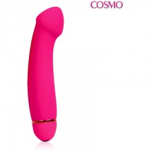 Небольшой интимный вагнальный вибратор Cosmo, длина 170 мм, диаметр 42x38 мм, цвет розовый, CSM-23111, из материала Силикон, длина 17 см.