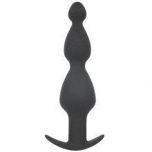 Втулка-елочка анальная, длина 19 см, минимальный диаметр 2.4 см, цвет черный, Sex Expert SEM-55101, из материала Силикон, длина 19 см., со скидкой