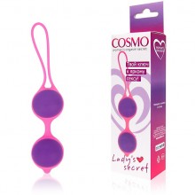 Шарики вагинальные для тренировок Кегеля от компании Cosmo, цвет розовый, csm-23077, из материала Силикон, диаметр 3.4 см.
