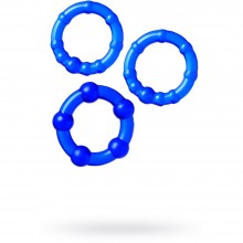Набор колец «A-toys», цвет синий, ToyFa 769004-6, из материала Силикон, коллекция ToyFa A-Toys