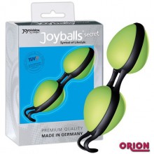 Joyballs Secret вагинальные шарики зеленые со смещенным центром тяжести, 85 грамм, 15006, бренд JoyDivision, цвет Зеленый, длина 10.5 см.