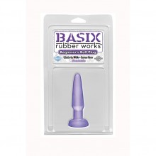 Анальная втулка «Beginners» из коллекции Basix Rubber Worx от компании PipeDream, цвет фиолетовый, 426712, длина 10.9 см.