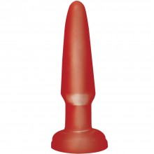 Анальная втулка «Mini», цвет красный, Basix Rubber Worx, 426715, длина 10.8 см.