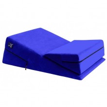 Подушка для любви комбо: большая + малая «Liberator Wedge Ramp Combo», синяя микрофибра, из материала Ткань