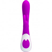 Вагинальный вибратор для женщин «G-spot Harlan» с клиторальной стимуляцией от компании Baile, цвет фиолетовый, Pretty Love BI-014232-1, из материала Силикон, длина 21.5 см.