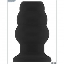 Анальная пробка «3 Inch SONO №49», цвет черный, SONO SH-SON049BLK, бренд Shots Media, из материала TPE, длина 6.4 см.