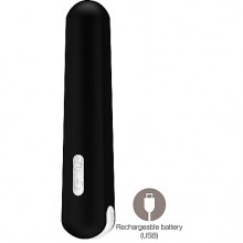 Классический женский вибратор BOOM «Miki Black», цвет черный, SH-BOOM004BLK, длина 16.2 см.