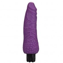 Классический вагинальный вибратор «Realistic Skin Vibrator Small Purple», цвет фиолетовый, Shots Toys SH-SHT064PUR, из материала CyberSkin, длина 16.3 см.